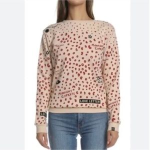 Scotch & Soda Magical Altitudes sweatshirt, cotton, beige red Size XS